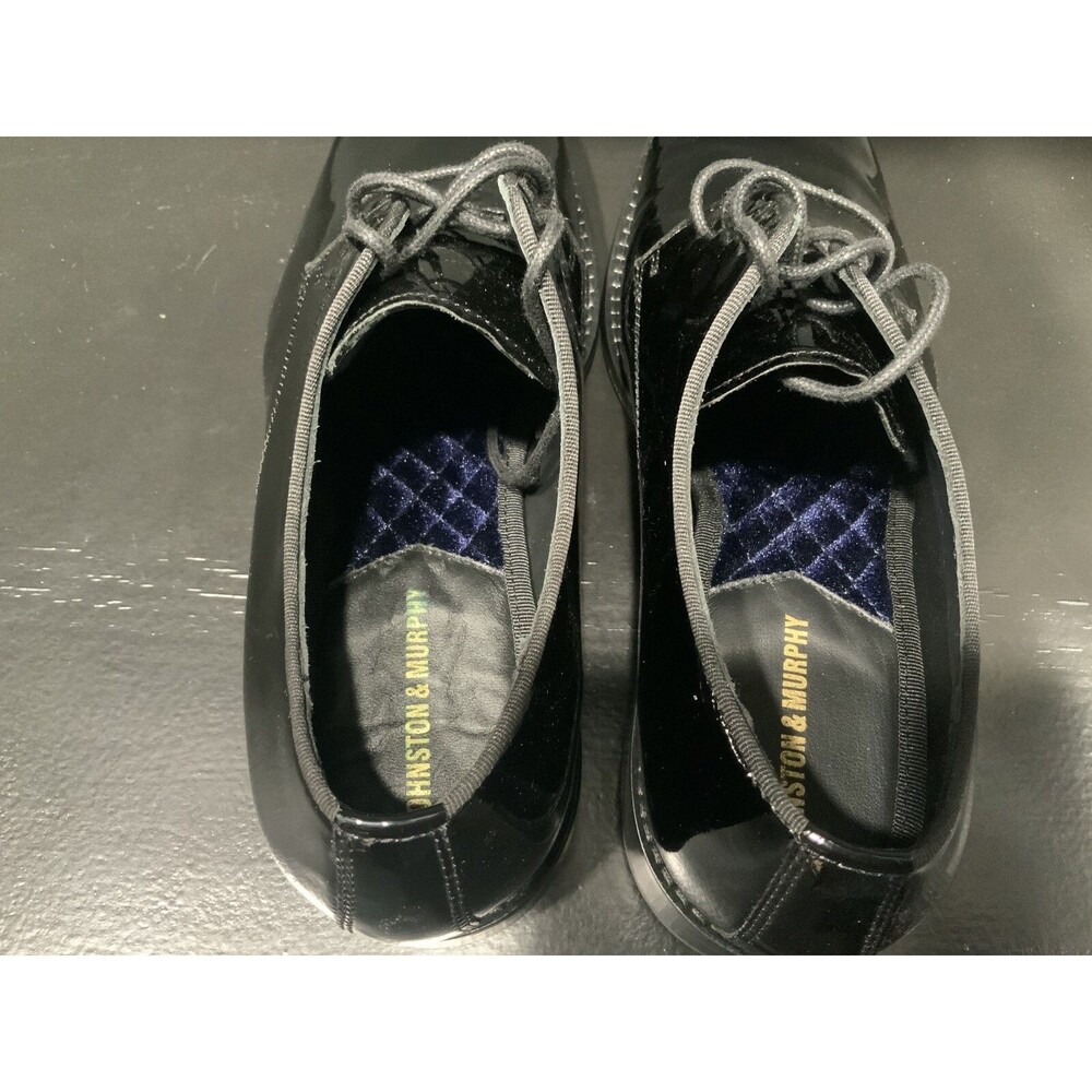 JOHNSTON & MURPHY GAVNEY Size 9 Black Patent - Picture 6 of 7